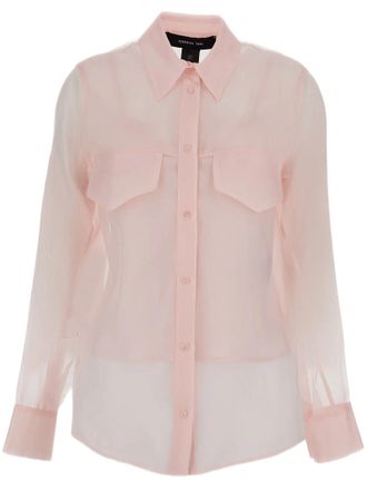 Federica Tosi Sheer Organza Silk Shirt With Button-Down Design