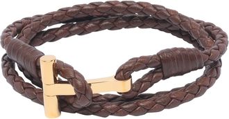 Tom Ford Leather T Bracelet