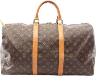 Louis Vuitton Pre-owned Boston Bag - unisex - Vintage Weekendtas - Bruin - ONE Size - Vintage