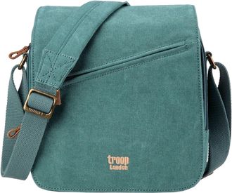 Troop London TRP0238 Classic Canvas Across Body Bag Turquoise