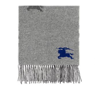 Burberry Winter Scarves, unisex, Gray, Size: ONE SIZE Reversible EKD Check Cashmere Scarf