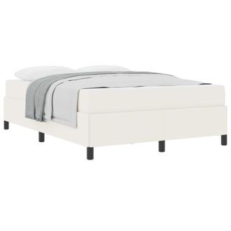 vidaXL Estructura De Cama Con Colch&oacute;n Crema 140 X 190 Cm Tela Vidaxl