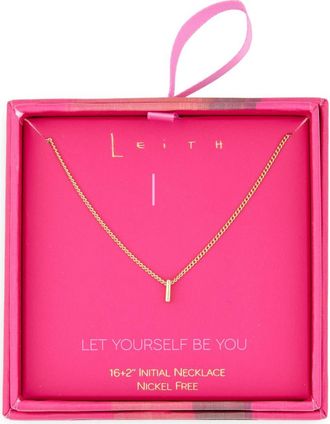 Leith Let Yourself Be You Bubble Initial Pendant Necklace in I- Gold at Nordstrom Rack
