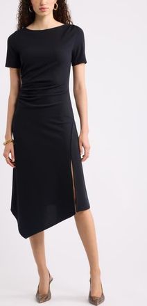 Nordstrom Asymmetric Knit Dress in Black at Nordstrom, Size Xx-Large