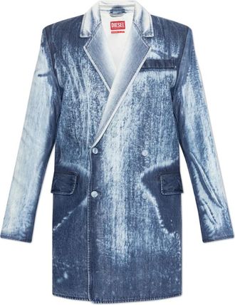 Diesel Blazer - Dames - Blazers - Blauw - S - Katoen - Jassen