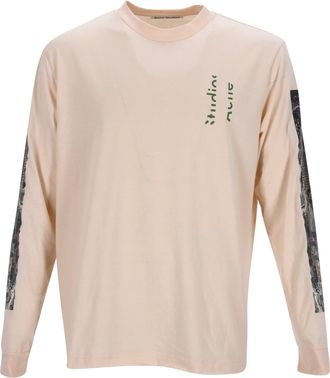 Acne Studios Video-Print T-shirt in Beige Cotton