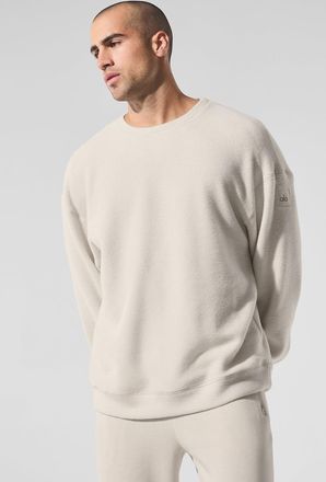 Alo | Triumph Restore Crew Neck Sweatshirt in Bone Beige, Size: XL