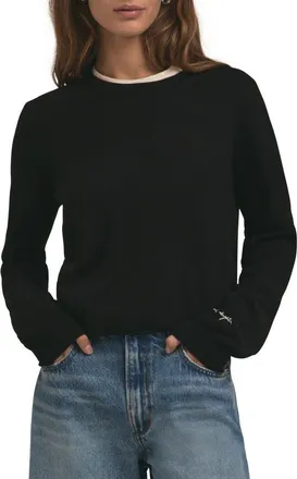 Favorite Daughter Cashmere Crewneck Sweater in Black at Nordstrom, Size Xx-Large