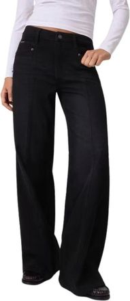 Guess Jeans G13 a vita bassa e gamba ampia - - Jeans - Donna - Nero - W28 L32