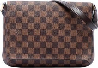 Louis Vuitton Pre-owned Musette Tango - Dames - Vintage Schoudertas - Bruin - ONE Size - Leer - Vintage