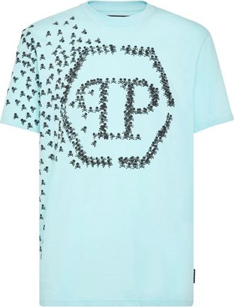 Philipp Plein Tops, Heren, Blauw, XS, T-Shirts