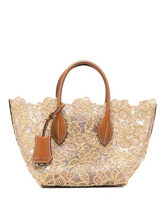Ermanno Scervino Tote Bag In Beige With Top Handles