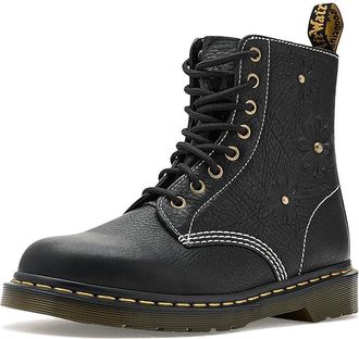 Dr. Martens 1460 Pascal Flower Womens Boots Black : UK 8 (US Womens 10) M, Leather