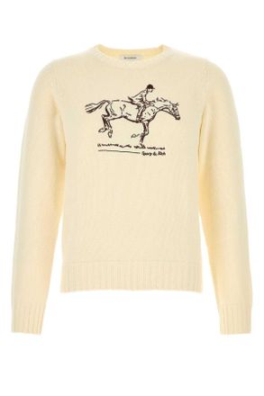 Sporty & Rich Ivory Cotton Sweater