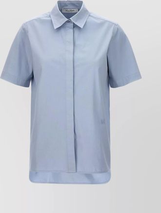 Max Mara curved collar shirt with pleated back