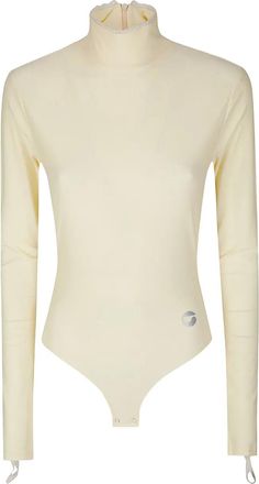 Coperni high-neck long-sleeve bodysuit - Yellow