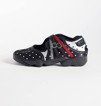 Nike Air Rift sneakers a pois nere e bianche-Nero