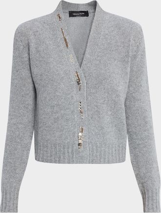 Fabiana Filippi Crystal-Embellished Knit Cardigan