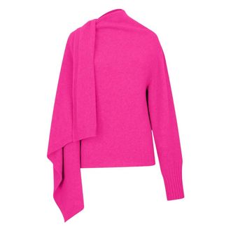The Attico Asymmetrische Wol Trui - Dames - Truien - Roze - Maat: S Wol