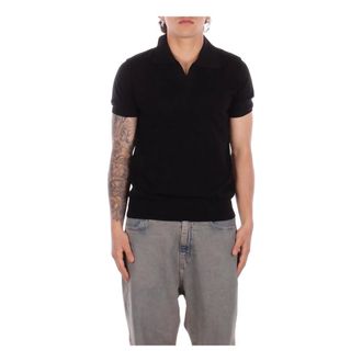 Alpha Studio Polo Shirts, male, Black, Size: 3XL Alpha studio T-shirts and Polos