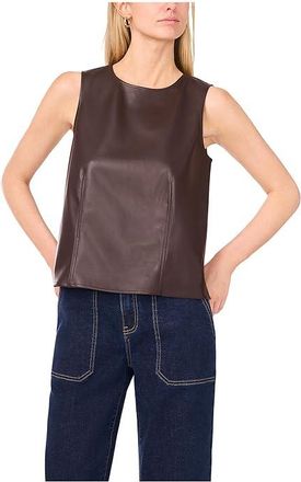 Vince Camuto Sleeveless Tank Top Womens Clothing Chocolate : MD, Polyester
