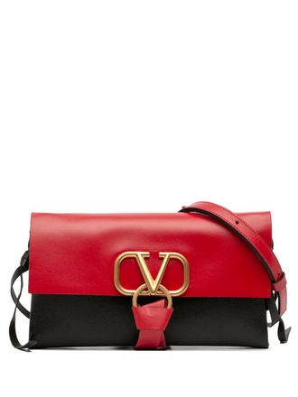 Valentino Garavani 2018-2025 Leather VRing crossbody bag - Nero