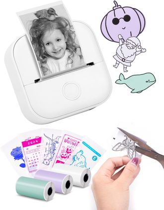 OEM Impresora De Etiquetas Mini Moking T02, Impresora Port&aacute;til Peque&ntilde;a, Impresora De Pegatinas Para Aprender, Notas, Im&aacute;genes, Fotos, Diario, Manualidades