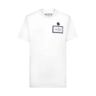 Philipp Plein T-Shirts, male, White, S, Jersey T-shirt Round Neck SS