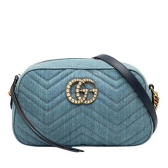 Gucci Pre-owned Crossbody Bag - Dames - Pre-owned - Blauw - Maat: ONE Size Leer