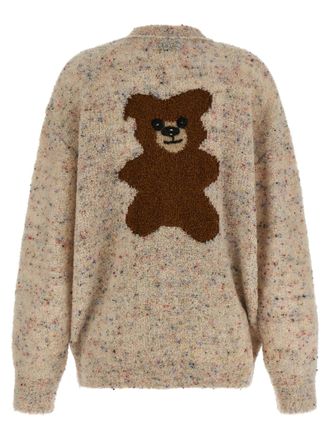 Moschino Womens Beige Virgin Wool Cardigan Clothing