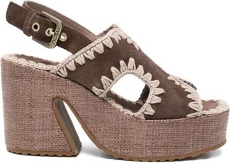 Mou High Heel Sandalen - Dames - Sandalen met hakken - Bruin - 39 EU - Schoenen