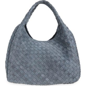 Bottega Veneta Large Campana Suede Shoulder Bag in Cloudy Indigo at Nordstrom