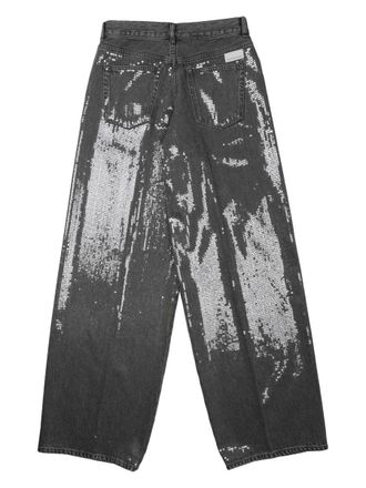 Nine In The Morning Sequin-Embellished Cotton Jeans - Gray