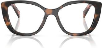 Prada 53mm Cat Eye Optical Glasses in Purple Tort at Nordstrom