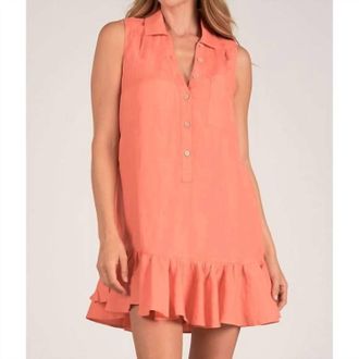 Elan Sleeveless Dress In Coral