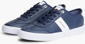 Tommy Hilfiger Mens Pebbled Low-Top Sneaker - Navy/White - US 10.5 / EU 43.5