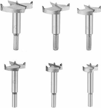 OEM Juego De 6 Brocas De Carburo De Tungsteno Para Carpinter&iacute;a, Con Di&aacute;metros De 30/35/40/45/50/60 Mm, Para Taladrar Y Ensamblar Puertas Batientes, Madera