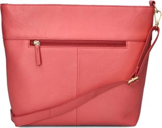 LouLou Essentiels Tassen, Dames, Roze, ONE Size, Leer, Roze Leren Schoudertas Sabine