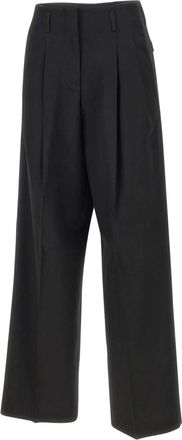 Golden Goose Flavia Wide Broeken - Dames - Wijde Broeken - Zwart - S - Wol - Broeken