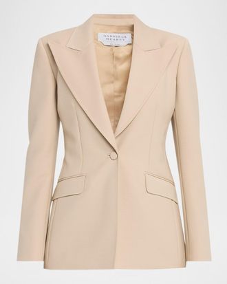 Gabriela Hearst Leiva Single-Breasted Blazer Jacket