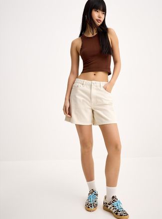 Twik Womens High-rise denim mom short