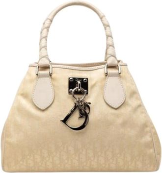 Dior Pre-owned Handbags, female, Beige, Size: ONE SIZE Pre-owned Vintage Canvas Tote