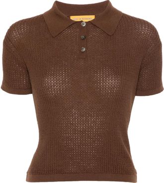 Guest In Residence Shrunken gebreide polotop - Bruin