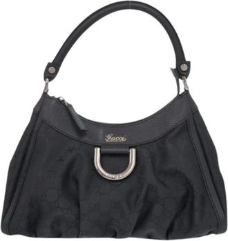 Gucci Pre-owned Shoulder Bags, female, Black, Size: ONE SIZE Pre-owned Vintage Nylon Shoulder Bag