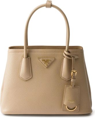 Prada Borsa tote Double Saffiano piccola - Toni neutri