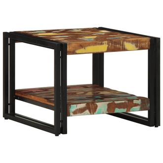 Berkfield Home Durable Coffee Table Multicolour 50x50x38 cm Solid Wood Reclaimed | Size: 50 x 50 x 38 cm