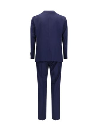 Gi Capri Virgin Wool Single-Breasted Pant Suit - Navy