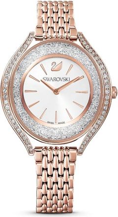 Swarovski Elegante Ros&eacute;gouden Kristalhorloge - Dames - Horloges - Roze - ONE Size - Accessoires