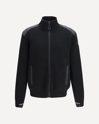 Moncler Cardigan imbottito con zip in misto lana Man XL