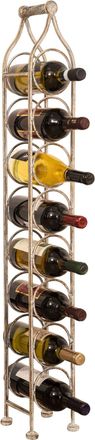Biscottini International Biscottini - Portabotellas De Hierro Forjado Portabotellas De Vino Espumoso 105x15 Cm Expositor De Vino De Pie Para 8 Botellas Tienda De Vin
